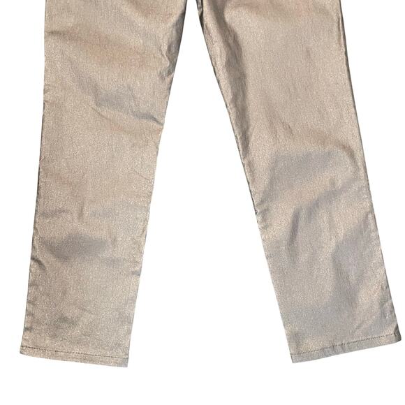Anthropologie Avec Les Filles Stretch Pants Metallic Women's Sz 29 Taupe Brown - Picture 8 of 11